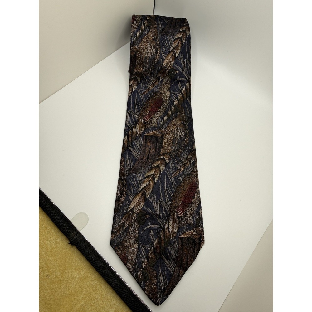 Robert Talbott Best Of Class Pheasant Hunting‎ Tie Silk USA Extra Long 60.5"